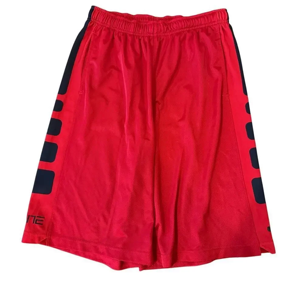 NIKE Dri-Fit Red Black Basketball Shorts Athletic 11